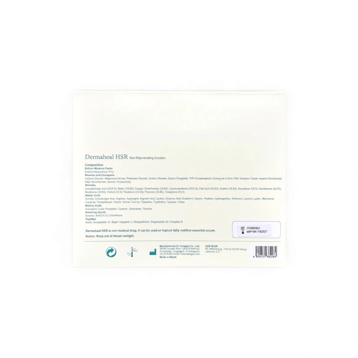 DermaHeal HSR Skin Rejuvenating Solution 10 x 5ml 