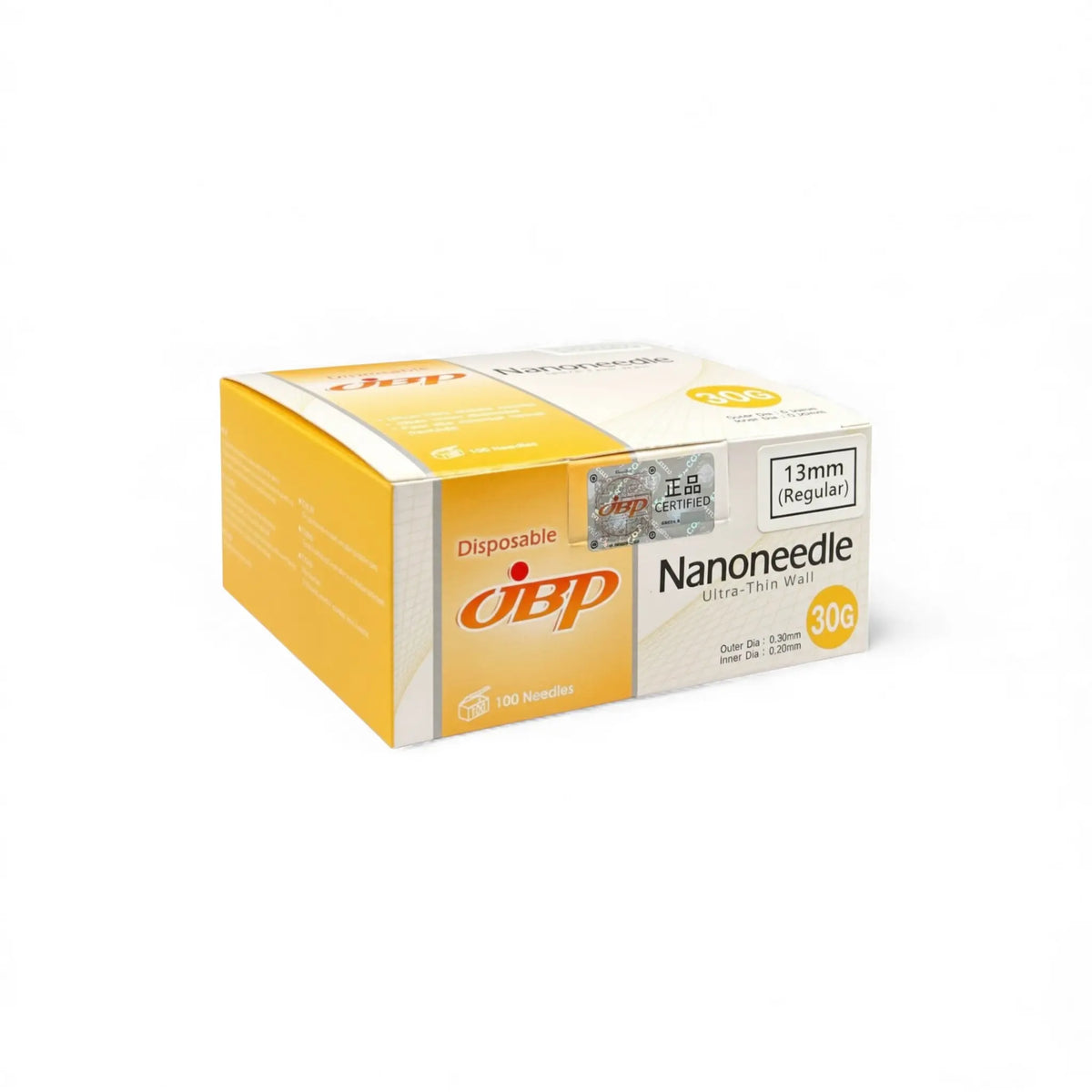 JBP Nanoneedle 30G x 13mm - 100 Stk. 